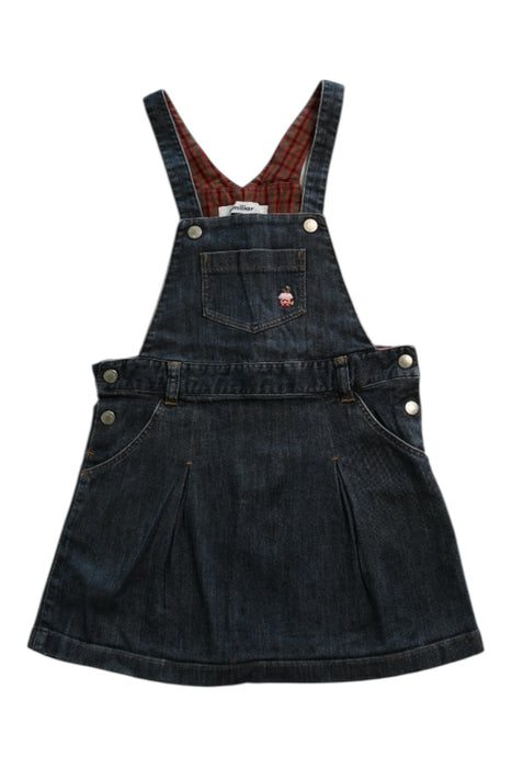 A Blue Overall Dresses from Familiar in size 5T for girl. (Front View)