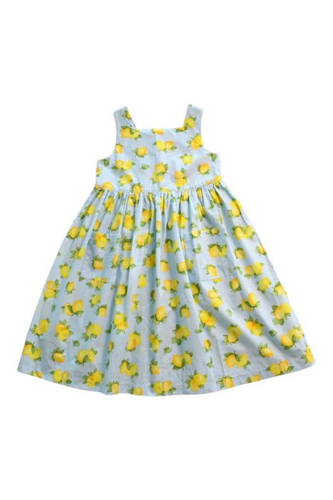 A Yellow Sleeveless Dresses from Confiture in size 11Y for girl. (Front View)