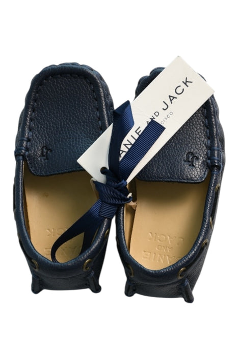 A Navy Loafers & Moccasins from Janie & Jack in size 12-18M for boy. (Front View)