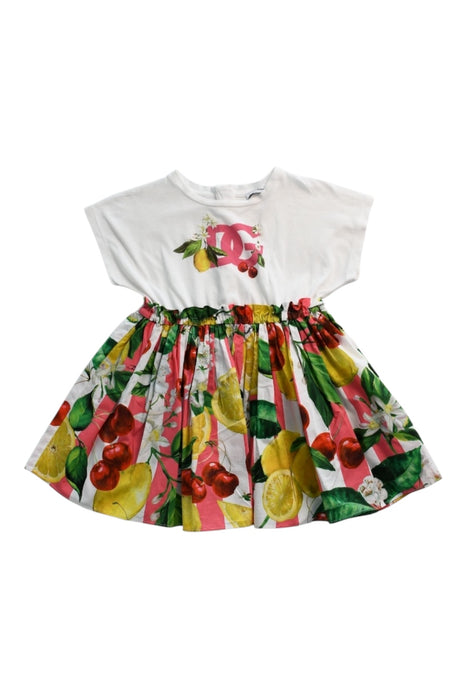 A Multicolour Short Sleeve Dresses from Dolce & Gabbana in size 2T for girl. (Front View)