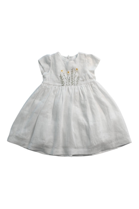 A White Short Sleeve Dresses from Il Gufo in size 12-18M for girl. (Front View)
