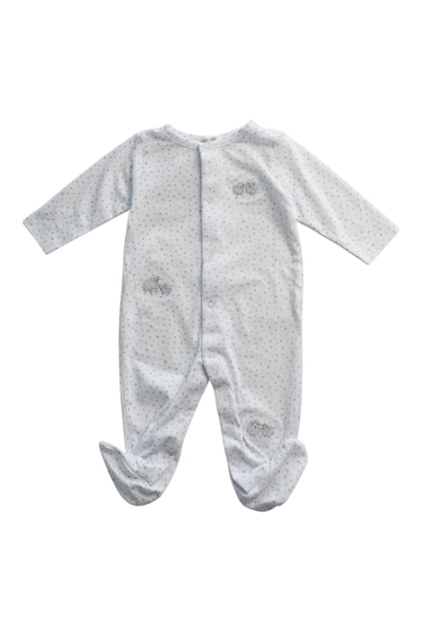 A White Onesies from Kissy Kissy in size 3-6M for neutral. (Front View)