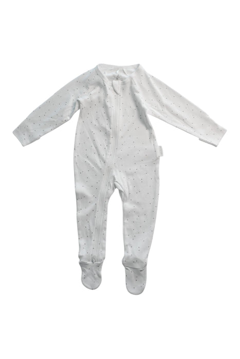 A White Onesies from Purebaby in size 3-6M for neutral. (Front View)