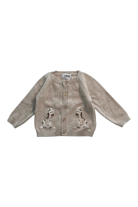 A Beige Cardigans from Lapinou in size 3-6M for girl. (Front View)