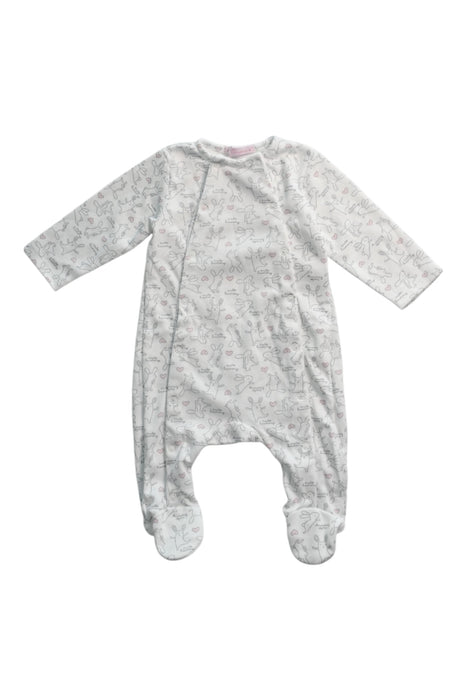 A White Onesies from Choupette in size 3-6M for girl. (Front View)