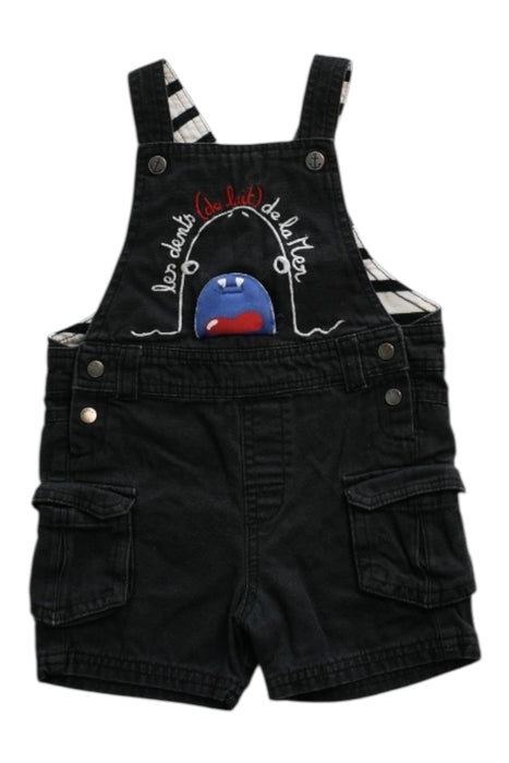 A Black Overall Shorts from Du Pareil au même in size 18-24M for boy. (Front View)