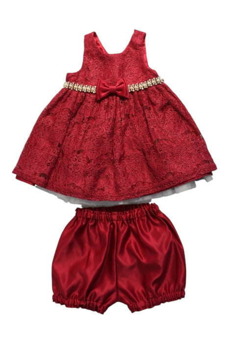 A Red Dress Sets from American Princess in size 18-24M for girl. (Front View)