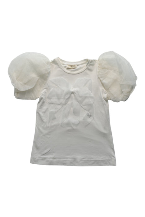 A White Short Sleeve Tops from Monnalisa in size 8Y for girl. (Front View)