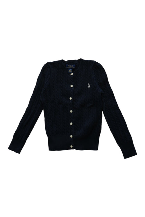 A Navy Cardigans from Polo Ralph Lauren in size 6T for girl. (Front View)