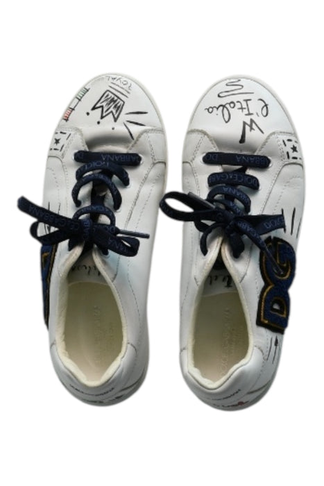 A White Sneakers from Dolce & Gabbana in size 7Y for neutral. (Front View)