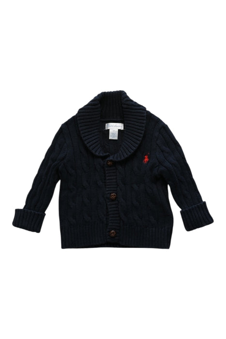 A Navy Cardigans from Ralph Lauren in size 6-12M for neutral. (Front View)