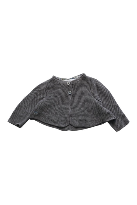 A Grey Cardigans from Chateau de Sable in size 3-6M for girl. (Front View)