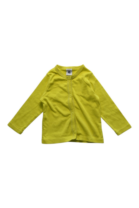 A Yellow Cardigans from Petit Bateau in size 6-12M for girl. (Front View)