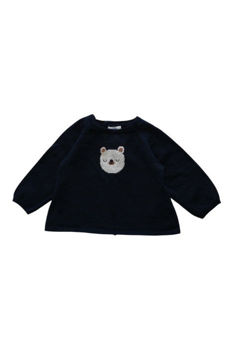 A Navy Cardigans from Bout'Chou in size 3-6M for neutral. (Front View)