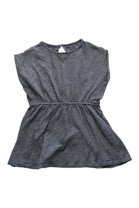 A Navy Short Sleeve Dresses from Monoprix in size 4T for girl. (Front View)