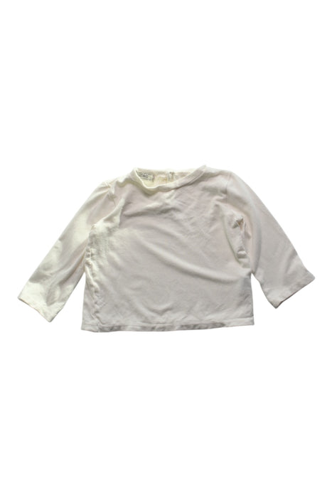 A White Long Sleeve Tops from Micro in size 12-18M for neutral. (Front View)