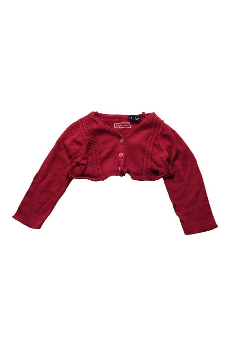 A Red Cardigans from Souris Mini in size 6-12M for girl. (Front View)