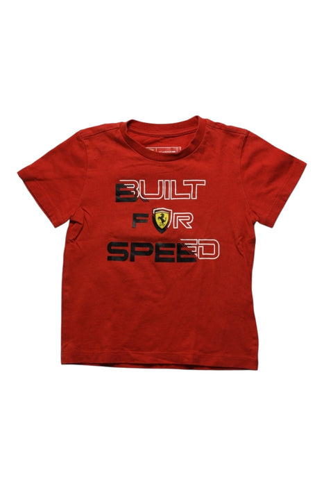 A Red Short Sleeve T Shirts from Ferrari in size 2T for boy. (Front View)