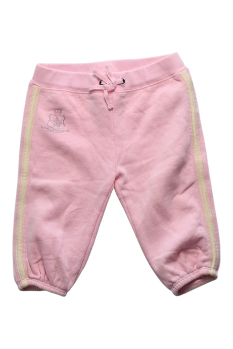 A Pink Sweatpants from Ralph Lauren in size 6-12M for girl. (Front View)