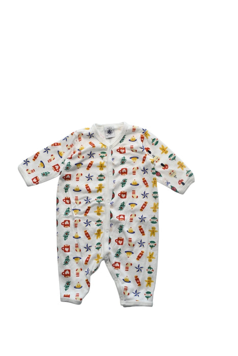 A Multicolour Onesies from Petit Bateau in size 0-3M for neutral. (Front View)