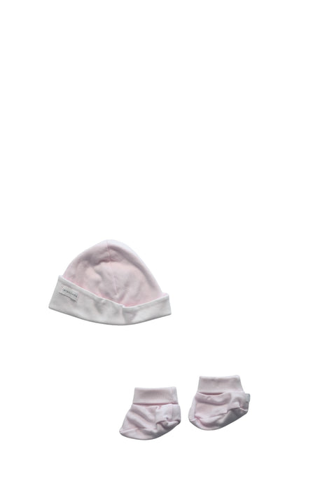 A Pink Beanies from Laranjinha in size 0-3M for girl. (Front View)