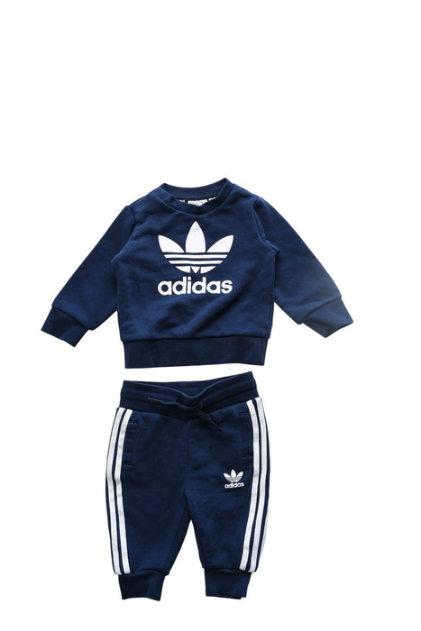 A Navy Pants Sets from Adidas in size 3-6M for boy. (Front View)