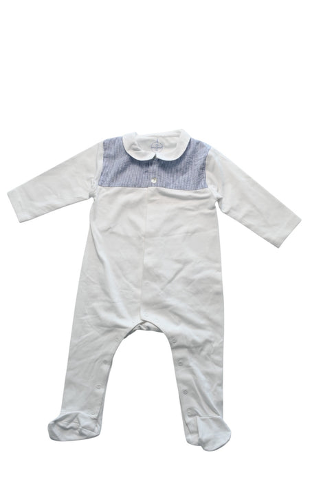 A White Onesies from Laranjinha in size 3-6M for girl. (Front View)