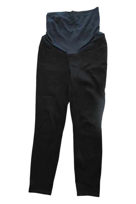 A Black Leggings from Spanx in size Maternity-M for maternity. (Front View)
