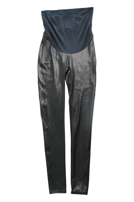 A Black Leggings from Spanx in size Maternity-M for maternity. (Front View)