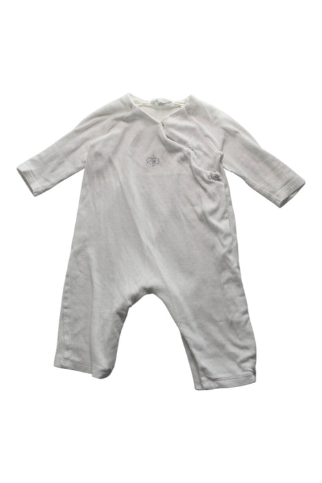 A White Long Sleeve Rompers from Tartine et Chocolat in size 3-6M for girl. (Front View)