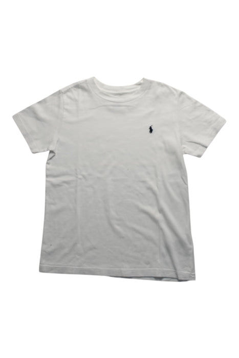 A White Short Sleeve T Shirts from Polo Ralph Lauren in size 7Y for boy. (Front View)