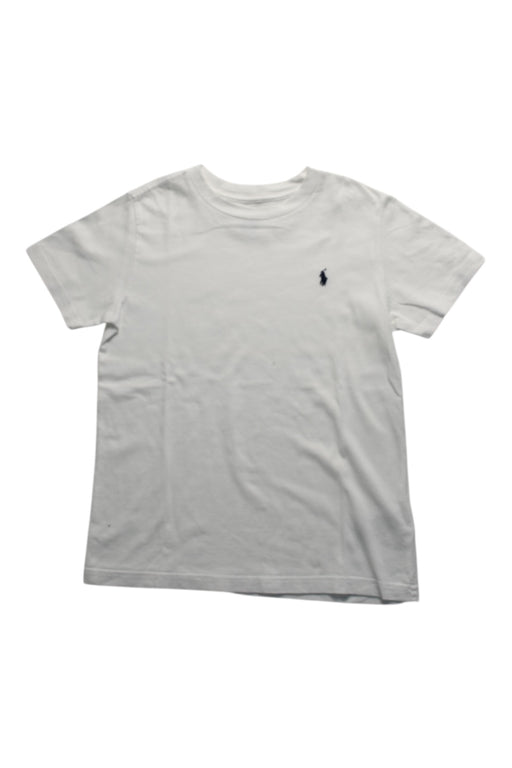 A White Short Sleeve T Shirts from Polo Ralph Lauren in size 7Y for boy. (Front View)