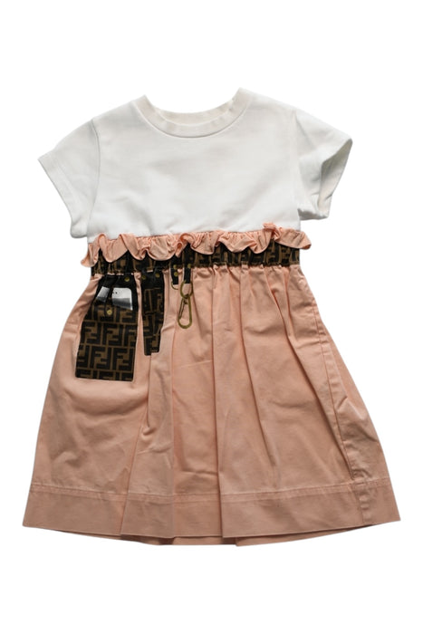 A Multicolour Dress Sets from Fendi in size 3T for girl. (Front View)
