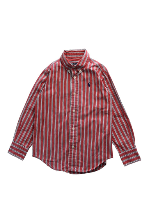 A Red Long Sleeve Shirts from Polo Ralph Lauren in size 3T for boy. (Front View)