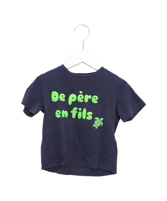 A Navy Short Sleeve T Shirts from Vilebrequin in size 4T for boy. (Front View)
