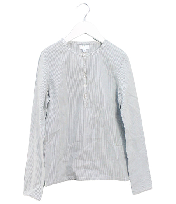 A Green Long Sleeve Tops from CdeC in size 10Y for girl. (Front View)