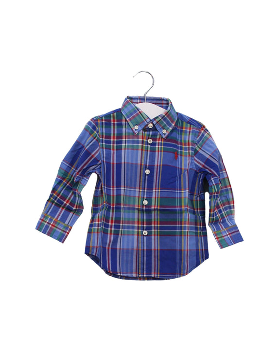 A Blue Shirts from Ralph Lauren in size 6-12M for boy. (Front View)