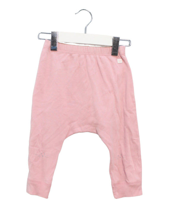 A Pink Casual Pants from Petit Bateau in size 6-12M for girl. (Front View)