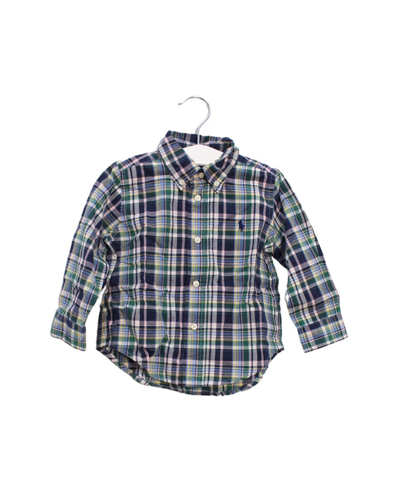 A Blue Shirts from Ralph Lauren in size 12-18M for boy. (Front View)