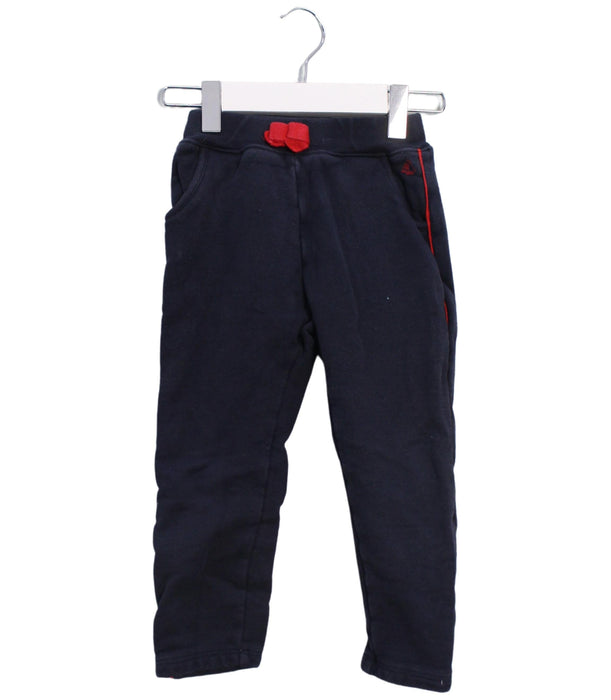 A Navy Sweatpants from Petit Bateau in size 3T for girl. (Front View)