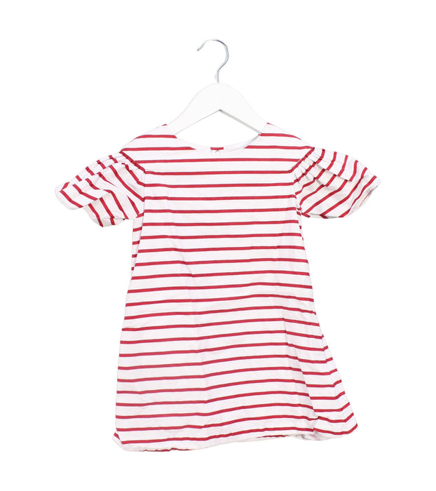 A Red Short Sleeve Dresses from Jacadi in size 3T for girl. (Front View)