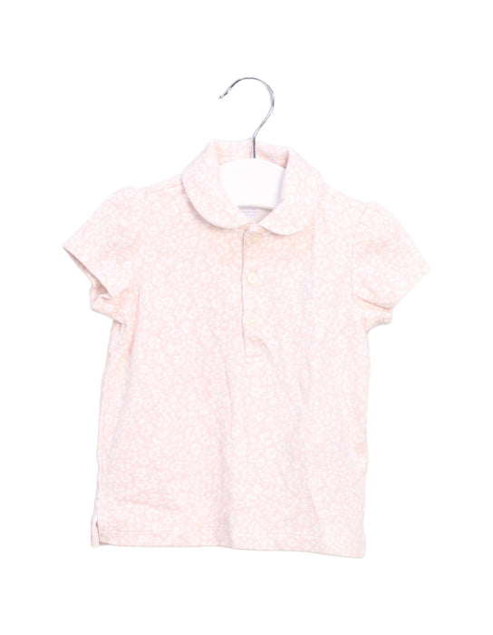 A Pink Short Sleeve Polos from Ralph Lauren in size 6-12M for girl. (Front View)