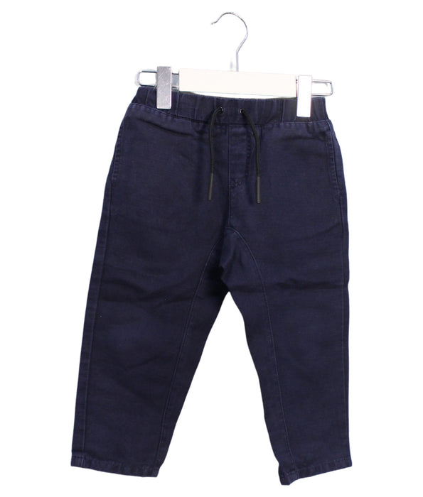 A Navy Casual Pants from Burberry in size 12-18M for boy. (Front View)