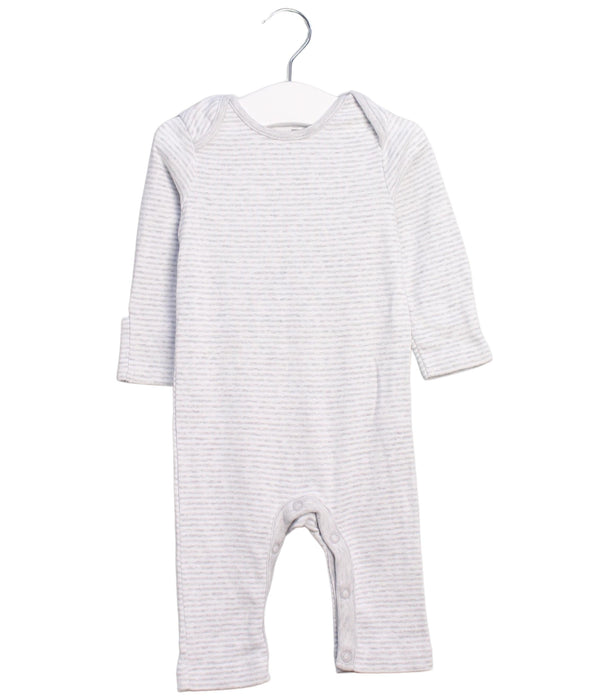 A Grey Long Sleeve Jumpsuits from The Little White Company in size 3-6M for boy. (Front View)