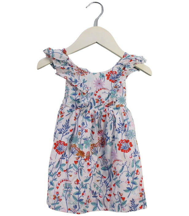 A Blue Sleeveless Dresses from Jacadi in size 6-12M for girl. (Front View)