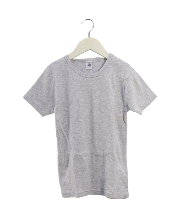 A Grey Short Sleeve T Shirts from Petit Bateau in size 12Y for boy. (Front View)
