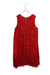 A Red Sleeveless Dresses from I Pinco Pallino in size 14Y for girl. (Back View)