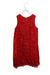 A Red Sleeveless Dresses from I Pinco Pallino in size 14Y for girl. (Back View)