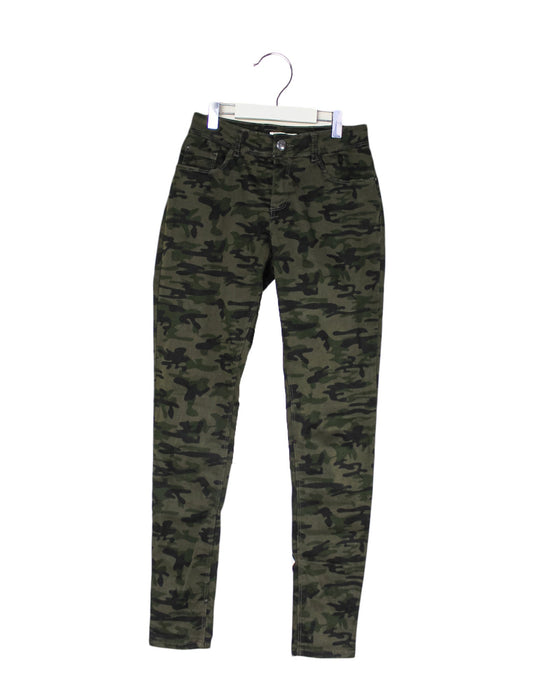A Green Casual Pants from IKKS in size 14Y for girl. (Front View)