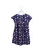 A Navy Short Sleeve Dresses from La Compagnie des Petits in size 5T for girl. (Back View)